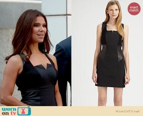 Devious Maids Fashion: Cut 25 by Yigal Azrouel leather and ponte dress worn by Roselyn Sanchez