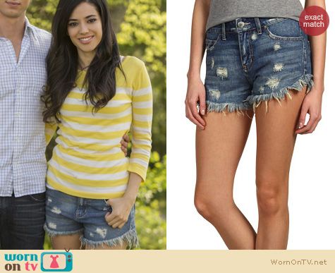 Devious Maids Fashion: Free People Dolphin Hem Cutoff denim shorts worn by Edy Ganem