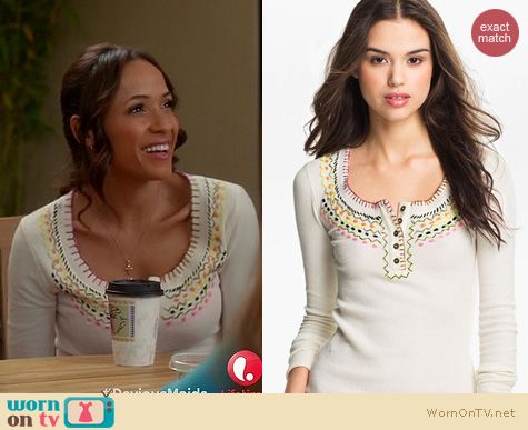 Devious Maids Fashion: Free People Money Maker Termal worn by Dania Ramirez