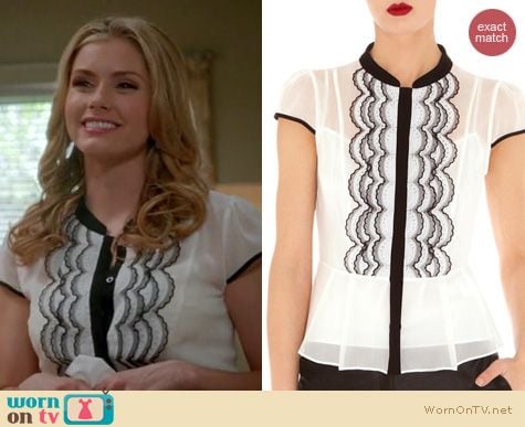 Devious Maids Fashion: Karen Millen Scallop Technique blouse worn by Brianna Brown