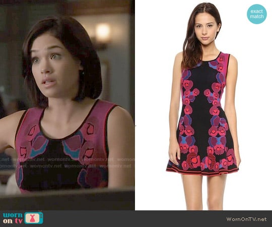 Diane von Furstenberg Sleeveless Jacquard Body Con Dress worn by Heather Chandler (Nicole Gale Anderson) on Beauty and the Beast