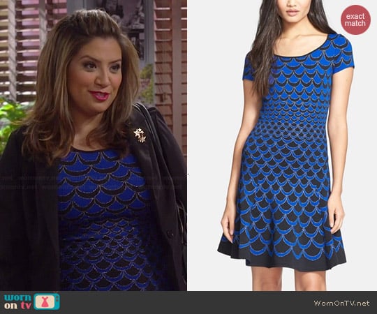 Diane von Furstenberg Alina Acorn Moon Dress worn by Cristela Alonzo on Cristela