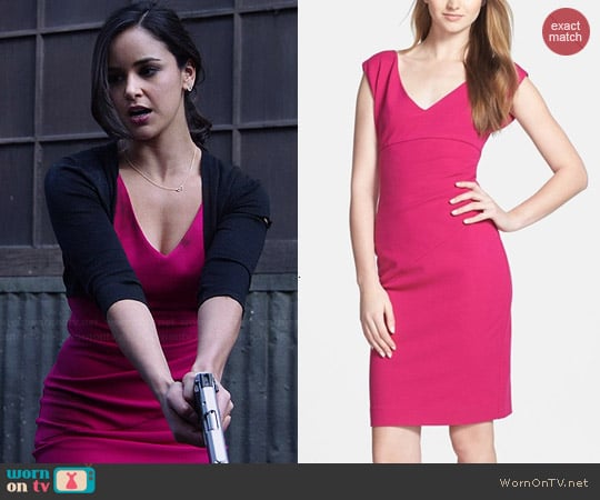 Diane von Furstenberg Bevin Dress in Pink worn by Amy Santiago (Melissa Fumero) on Brooklyn Nine-Nine