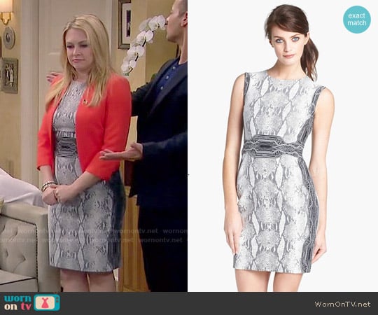 Diane von Furstenberg Bey Snake Print Dress worn by  Melanie Burke (Melissa Joan Hart) on Melissa and Joey