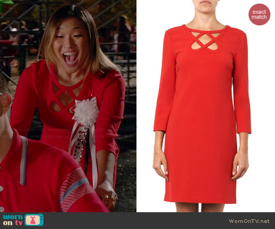 Diane von Furstenberg Carmen Dress in Poppy worn by Jenna Ushkowitz on Glee