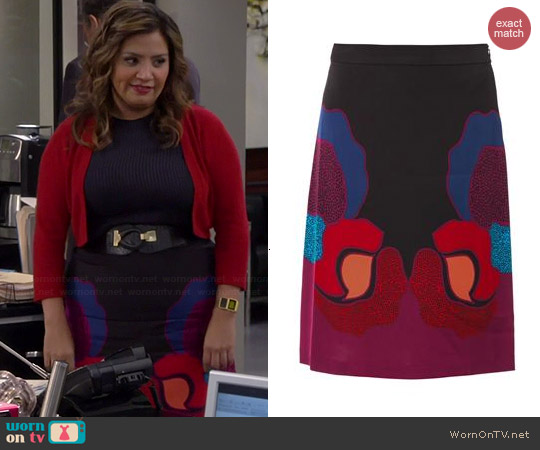 Diane von Furstenberg Dancing Skirt worn by Cristela Alonzo on Cristela