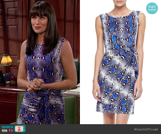 Diane von Furstenberg Della Python Print Dress worn by Quinn Fuller (Rena Sofer) on The Bold and the Beautiful