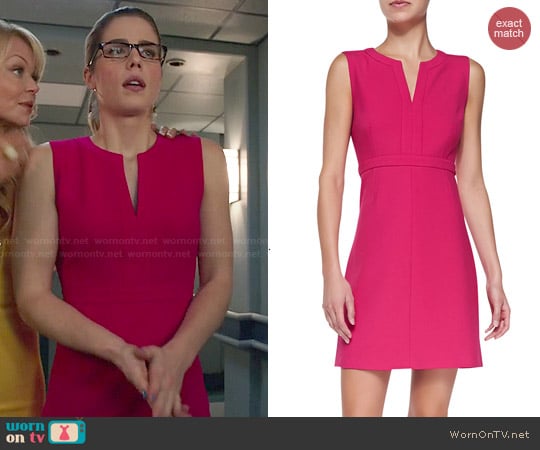 Diane von Furstenberg 'Fleur' Dress in Fuchsia worn by Felicity Smoak (Emily Bett Rickards) on Arrow