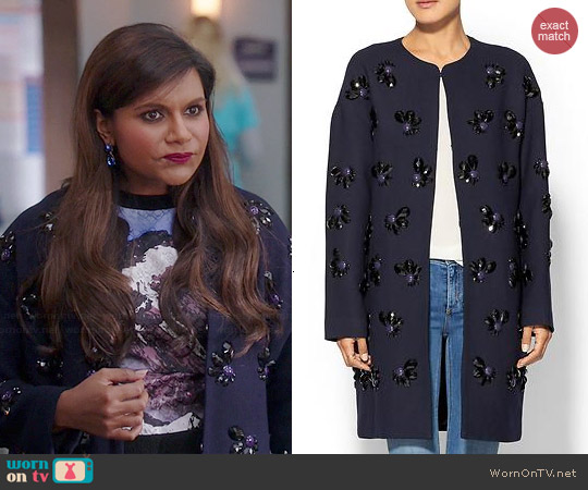 Diane von Furstenberg Isabelle Coat worn by Mindy Kaling on The Mindy Project