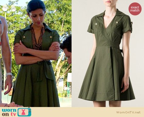 Diane von Furstenberg Kaley Wrap Dress worn by Reshma Shetty on Royal Pains