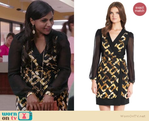 Diane von Furstenberg Laila Dress worn by Mindy Kaling on The Mindy Project