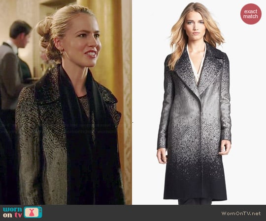 Diane von Furstenberg Nala Coat worn by Amanda Schull on 12 Monkeys