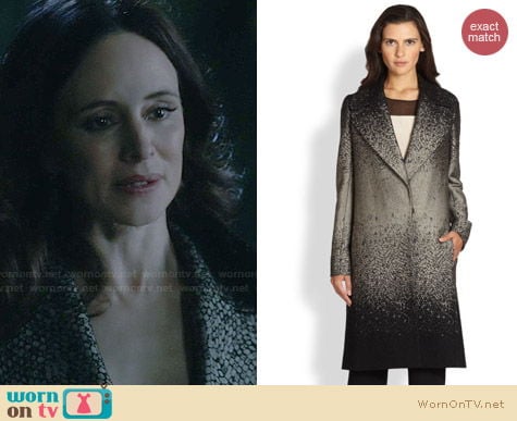 Diane von Furstenberg Nala Coat worn by Madeleine Stowe on Revenge