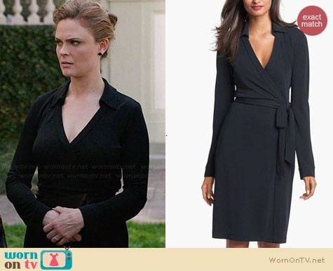 Diane von Furstenberg New Jeanne 2 Jersey Wrap Dress worn by Emily Deschanel on Bones