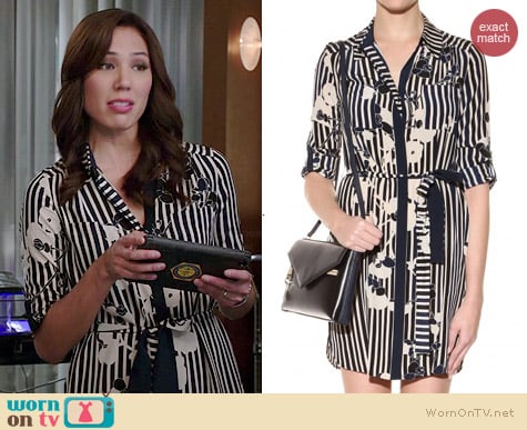 Diane von Furstenberg Polly Dress worn by Michaela Conlin on Bones