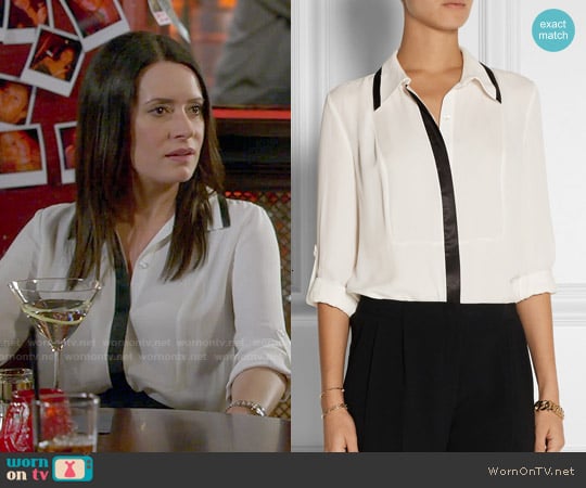 Diane von Furstenberg Quiana Blouse worn by Frankie Dart (Paget Brewster) on Community