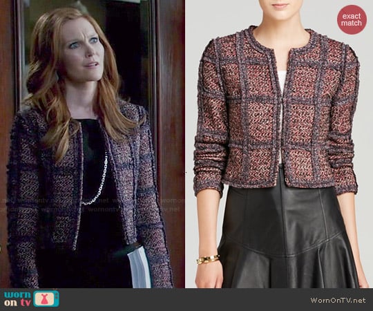 Diane von Furstenberg Tweed Jacket worn by Abby Whelan (Darby Stanchfield) on Scandal