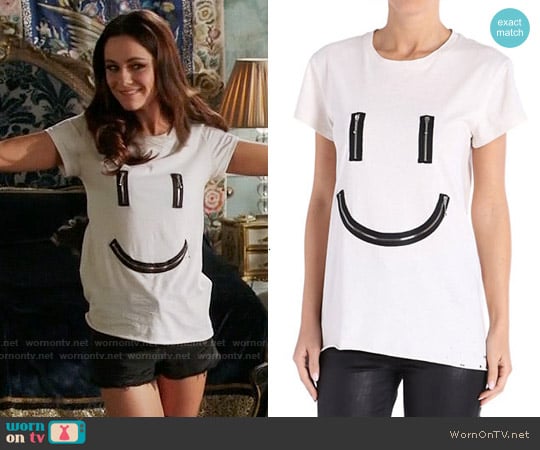 Diesel Zipper Smiley Cotton Tee worn by Princess Eleanor (Alexandra Park) on The Royals