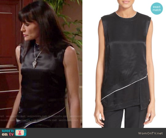 DKNY Raw Edge Sleeveless Top worn by Quinn Fuller (Rena Sofer) on The Bold and the Beautiful