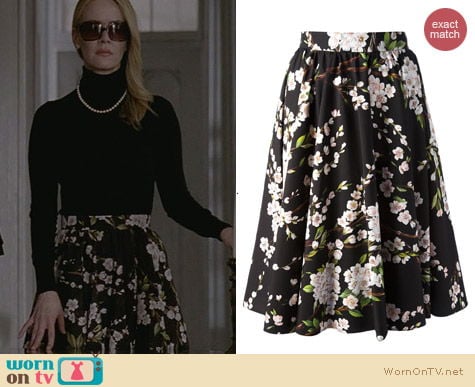 Dolce & Gabbana Black floral blossom skirt worn by Sarah Paulson on AHS Coven