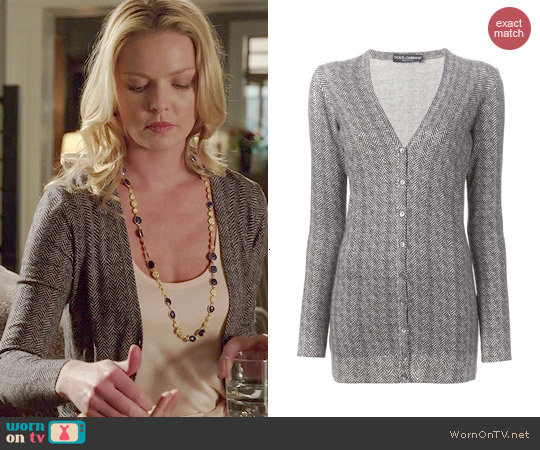 Dolce & Gabbana Chevron Cardigan worn by Katherine Heigl on State of Affairs