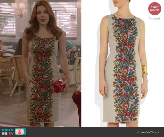 Dolce & Gabbana Floral Print Dress worn by Elena Satine on Revenge