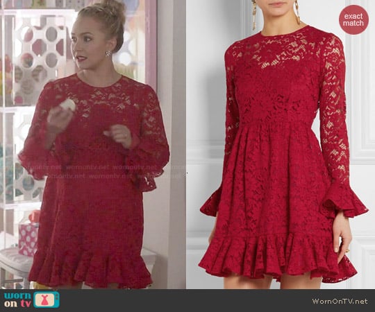 Dolce & Gabbana Ruffled Lace Mini Dress worn by Juliette Barnes (Hayden Panettiere) on Nashville