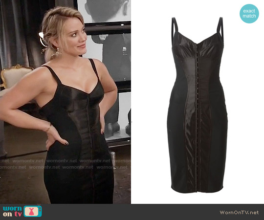 Dolce & Gabbana Strappy Corset Dress worn by Kelsey Peters (Hilary Duff) on Younger