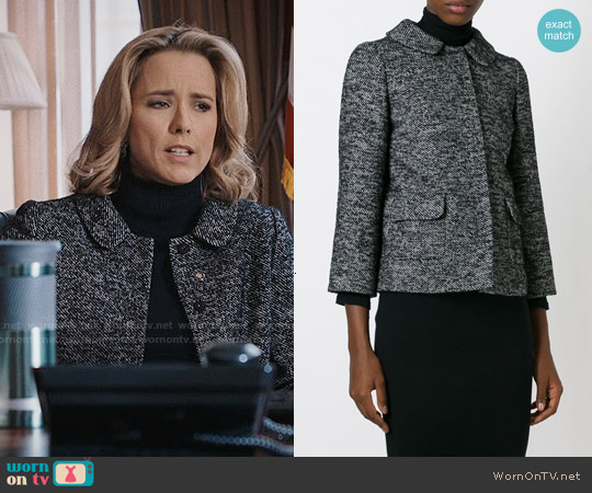 Dolce & Gabbana Slim Fit Tweed Jacket worn by Elizabeth McCord (Téa Leoni) on Madam Secretary