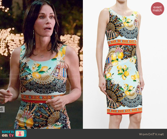 Dolce & Gabbana Lemon Print Dress worn by Jules Cobb (Courtney Cox) on Cougar Town