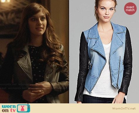 Doma Denim and Leather Jacket worn by Aubrey Peeples on Nashville