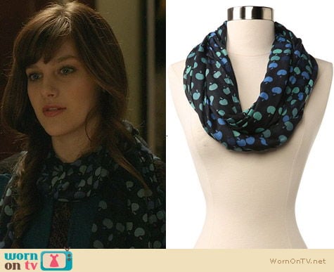 Echo Design Vintage Apples Print Scarf worn by Aubrey Peeples on Nashville