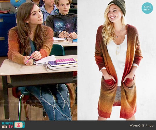 Ecote Brushed Autumn Cardigan worn by Riley Matthews (Rowan Blanchard) on Girl Meets World