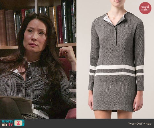 Edun Stripe Shirt Dress worn by Lucy Liu on Elementary