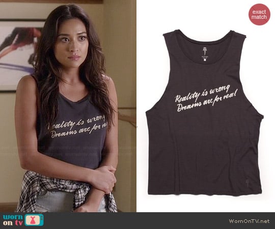 Electric & Rose Ozone Cutoff Tank worn by Shay Mitchell on PLL