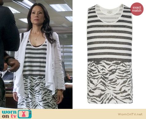 Elementary Fashion: All Saints Le Tigre Tank worn by Lucy Liu