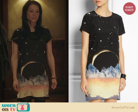 Elementary Fashion: Lulu & Co Eclipse Tshirt Dress worn by Lucy Liu