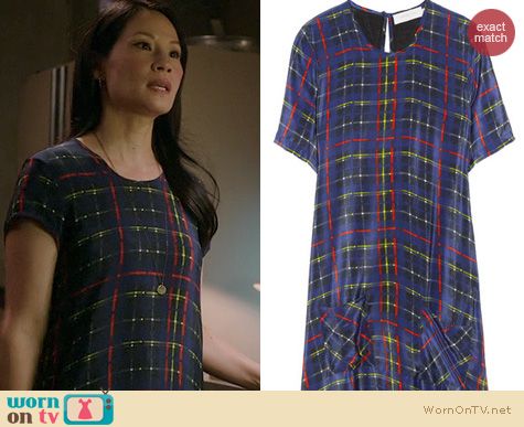 Elementary Fashion: Preen Tartan Dress worn by Lucy Liu