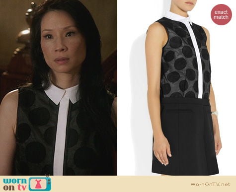 Joan Watson Fashion: Victoria Beckham Polka dot shirtdress worn on Elementary