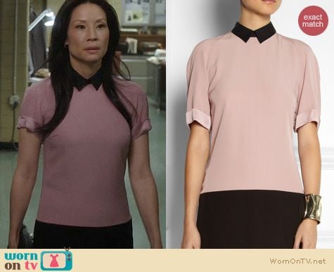 Elementary Fashion: Victoria Beckham Two Tone Shirtdress worn by Lucy Liu