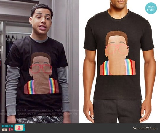 Eleven Paris Urkel Graphic Tee worn by Andre Johnson Jr (Marcus Scribner) on Black-ish