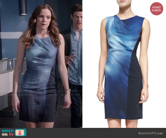 Elie Tahari Amymarie Dress in Myster worn by Caitlin Snow (Danielle Panabaker) on The Flash