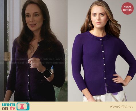 Elie Tahari Clarion Cardigan worn by Madeleine Stowe on Revenge