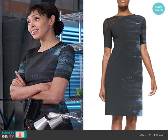 Elie Tahari Emory Half Sleeve Dress worn by Camille Saroyan (Tamara Taylor) on Bones