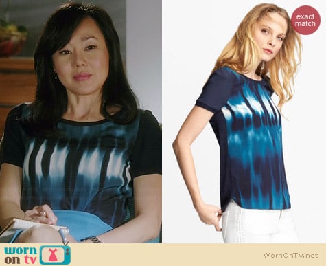 Elie Tahari Enza Blouse worn by Yunjin Kim on Mistresses