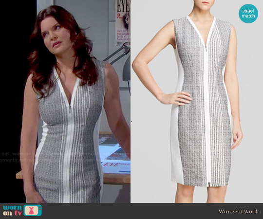 Elie Tahari Mila Zip Front Dress worn by Katie Logan (Heather Tom) on The Bold and the Beautiful