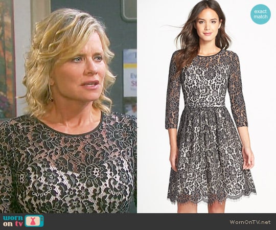 Eliza J Lace Fit & Flare Dress worn by Kayla Brady (Mary Beth Evans) on Days of our Lives