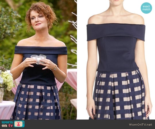 Eliza J Off The Shoulder Top worn by Evelyn Powell (Rebecca Wisocky) on Devious Maids