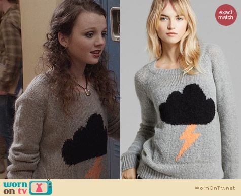 Elizabeth and James Raincloud Sweater worn by Stefania Owen on The Carrie Diaries