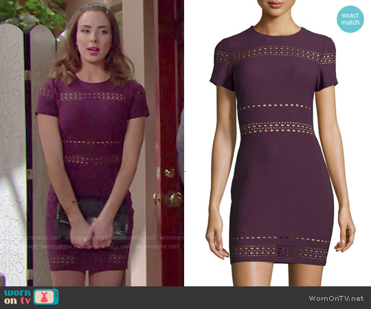 Elizabeth and James Ari Dress in Plum worn by Ivy Forrester (Ashleigh Brewer) on The Bold and the Beautiful